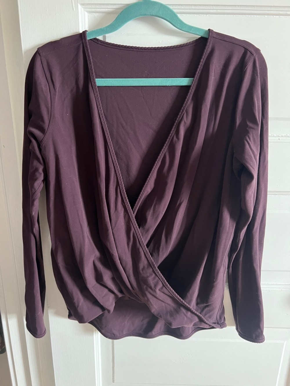 lululemon athletica Deep Plum Wrap-Front Long Sleeve Top